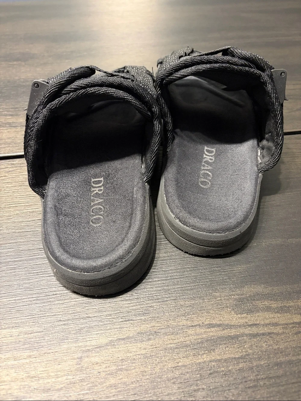DracoSlidesThunderReflective SlidesSandalsSuede Comfort | UnisexMen 7-8 / W 9-10